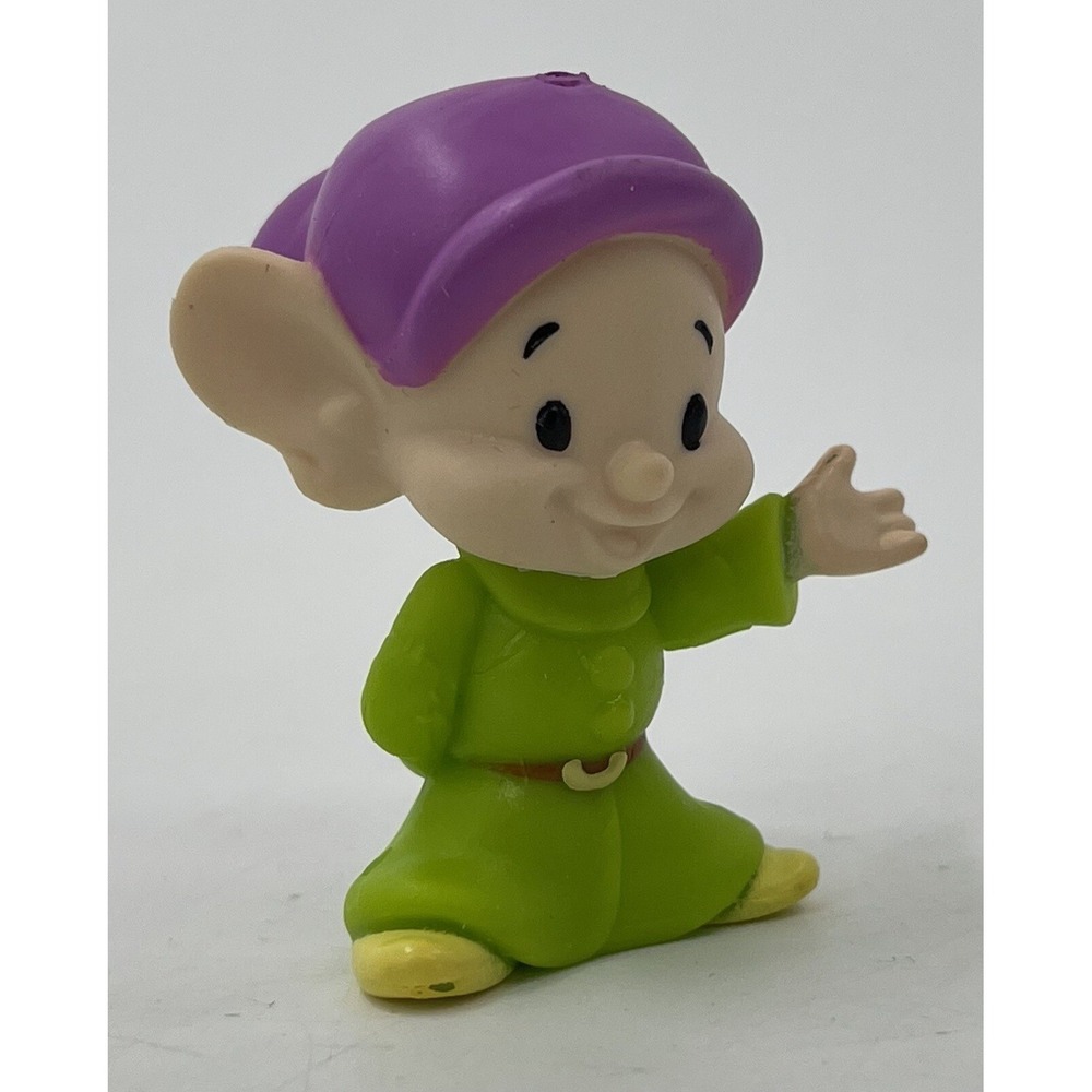 Disney Dopey Plastic Miniature Figurine Snow White Seven Dwarfs‎ PVC  1 1/4"